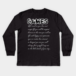 I like the games Kids Long Sleeve T-Shirt